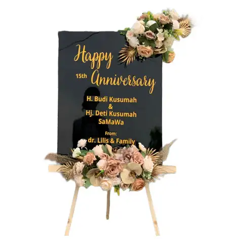 Papan Bunga Akrilik Garden Wedding Bekasi